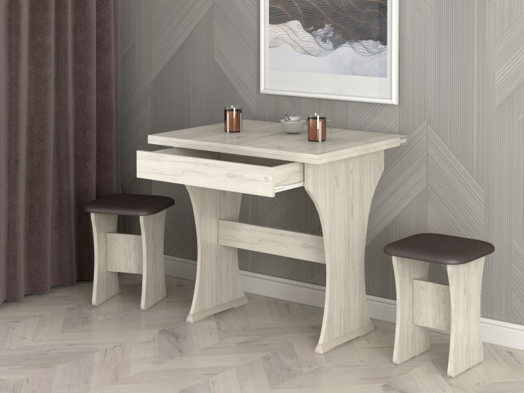 Стол поворотно-раскладной с ящиком